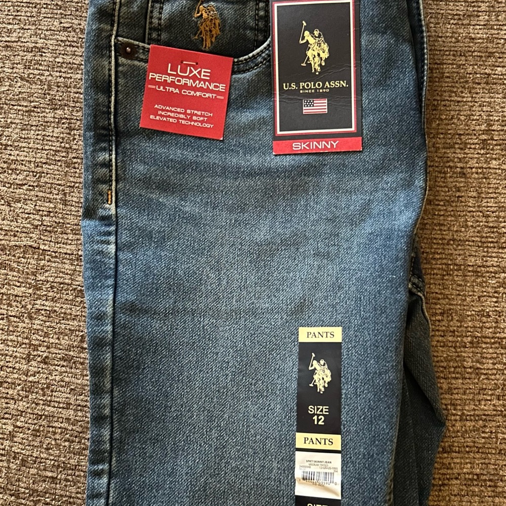 U.S. Polo Assn. Men's Luxe Performance Skinny Jeans - Dark Blue